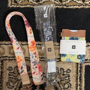 NWT Thread Wallets Floral Lanyard, Wrist Lanyard, and Leather Wallet